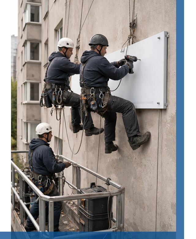 Монтаж табличек и указателей в Белогорске от 3571 р. | ВЫСОТНИК-Бгк