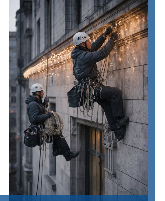 Монтаж новогодней иллюминации в Белогорске от 8672 р. | ВЫСОТНИК-Бгк