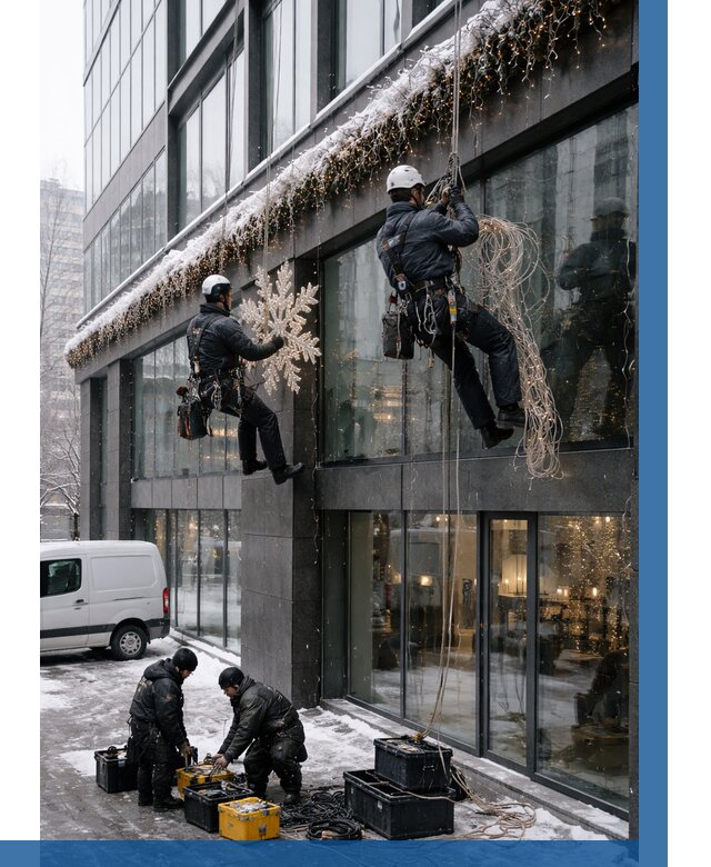 Демонтаж новогоднего оформления в Белогорске от 5611 р. | ВЫСОТНИК-Бгк