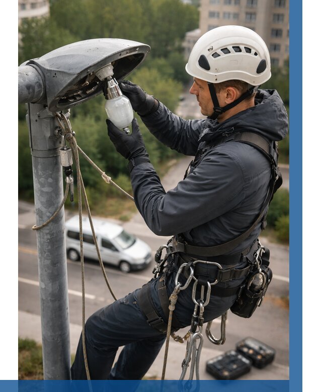 Замена ламп на высоте в Белогорске от 2551 р. | ВЫСОТНИК-Бгк