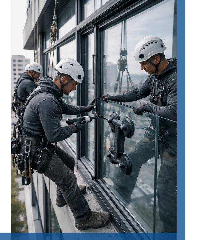 Витражное остекление зданий в Белогорске от 3571 р. | ВЫСОТНИК-Бгк