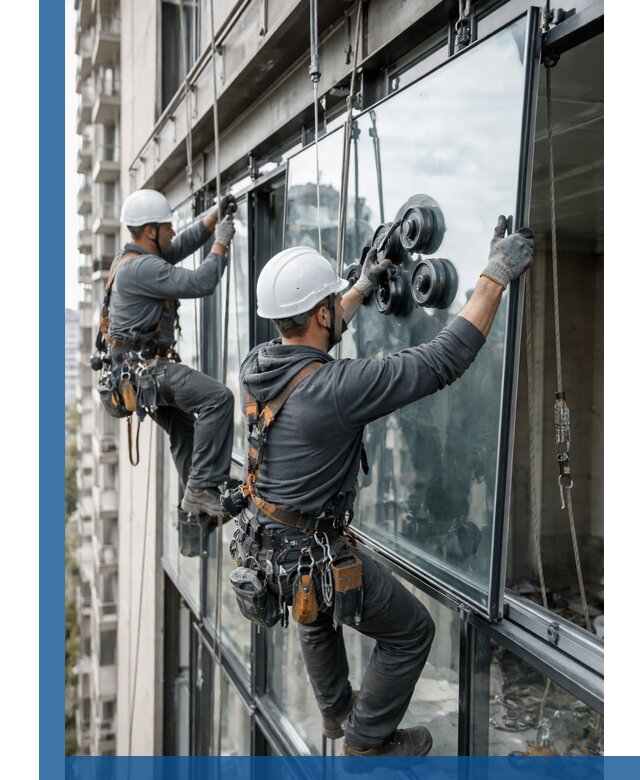 Витражное остекление фасадов и лоджий в Белогорске под ключ