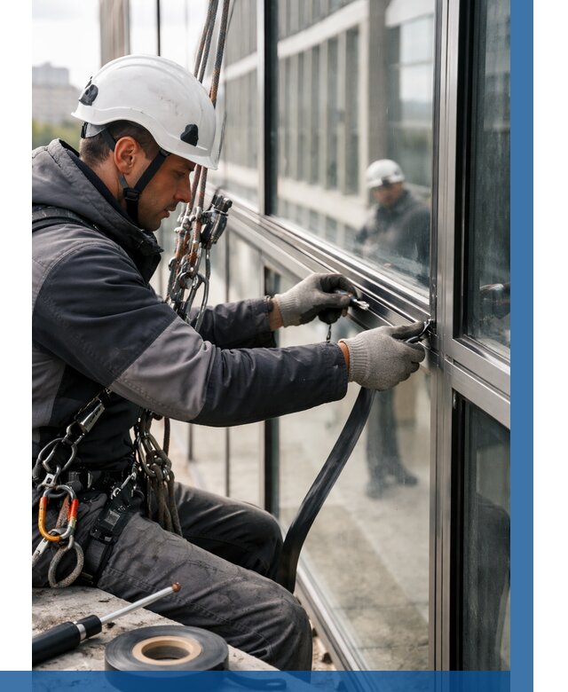 Ремонт витражных конструкций в Белогорске от 3571 р. | ВЫСОТНИК-Бгк