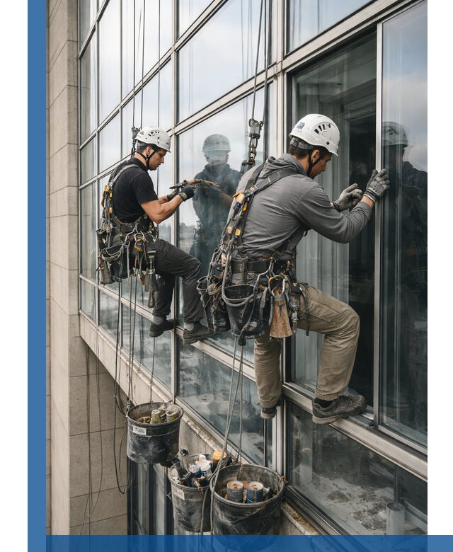 Ремонт витражных конструкций и фасадного остекления в Белогорске