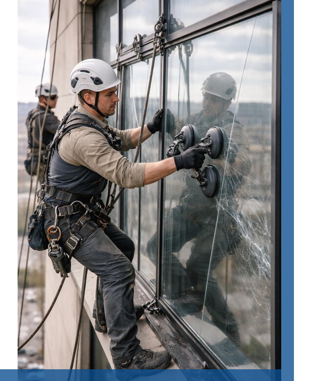 Замена стекла в витраже в Белогорске под ключ от 8672 р. | ВЫСОТНИК-Бгк