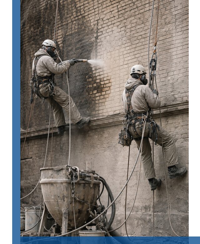 Пескоструйная очистка фасадов в Белогорске профессионально