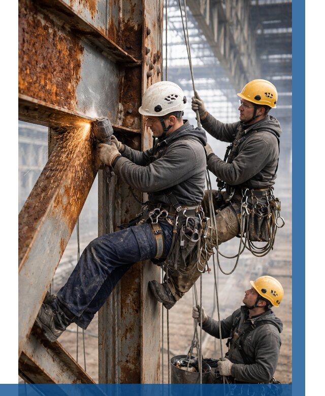 Зачистка металла от ржавчины в Белогорске от 357 р. | ВЫСОТНИК-Бгк