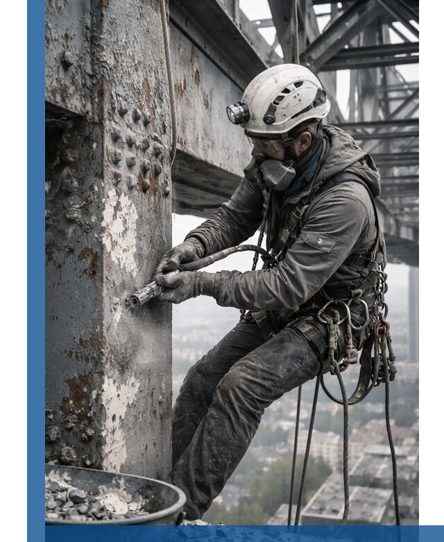 Удаление старой краски с металлических конструкций в Белогорске