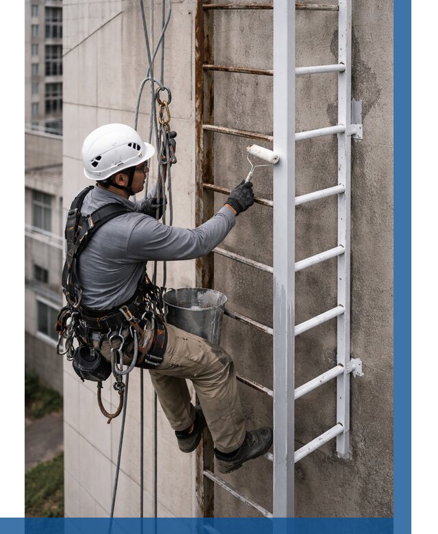 Покраска пожарных лестниц в Белогорске от 4591 р. | ВЫСОТНИК-Бгк