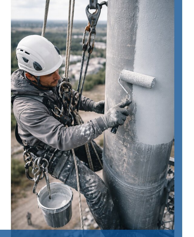 Покраска мачт связи под ключ в Белогорске от 867 р. | ВЫСОТНИК-Бгк