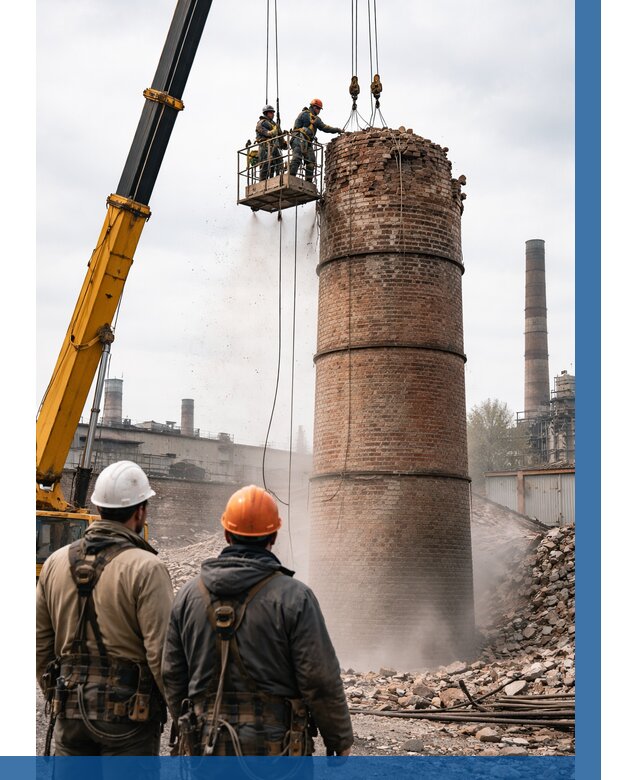 Демонтаж дымовой трубы в Белогорске от 91818 р. | ВЫСОТНИК-Бгк, смета