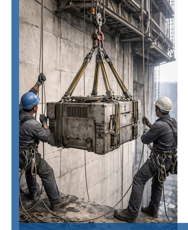 Такелажные работы на высоте, подъем и монтаж грузов в Белогорске