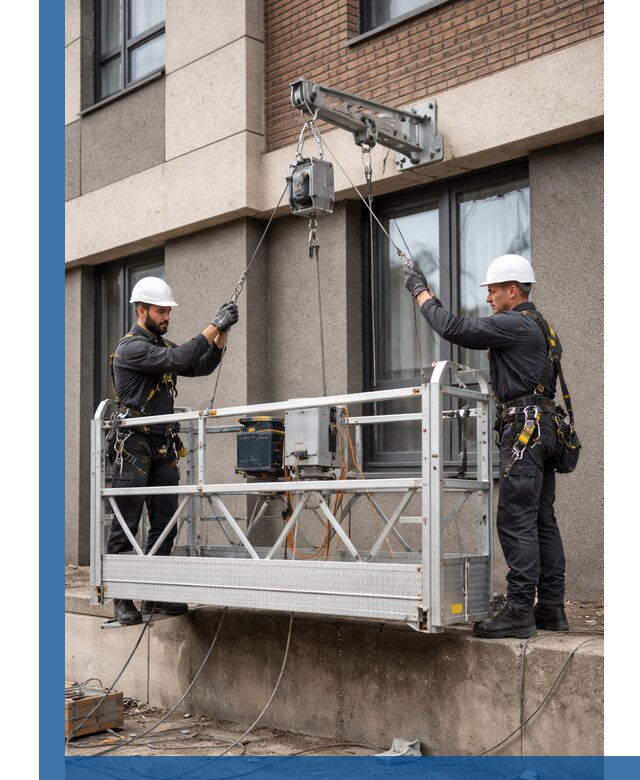 Монтаж и подъем фасадной люльки в Белогорске с гарантией безопасности