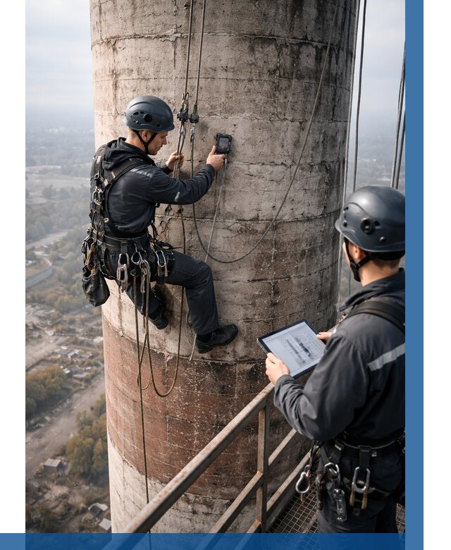 Обследование дымовой трубы в Белогорске от 8162 р. | ВЫСОТНИК-Бгк