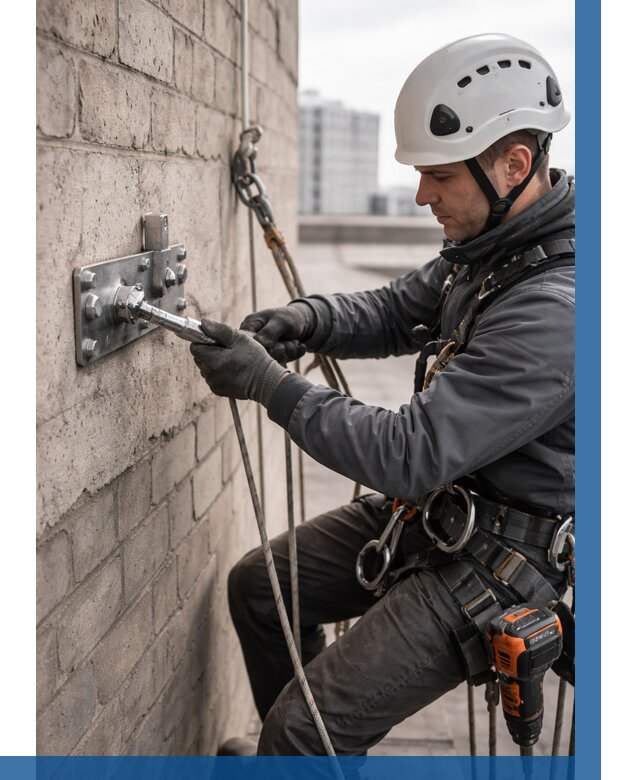 Установка анкерных точек в Белогорске от 3571 р. | ВЫСОТНИК-Бгк