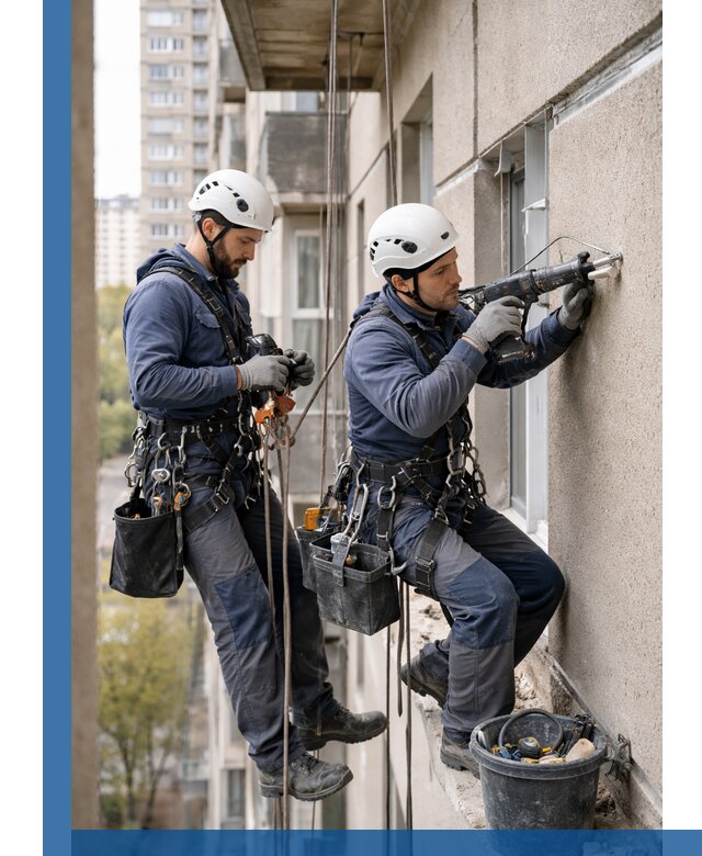 Промышленные альпинисты высотные работы и монтаж в Белогорске